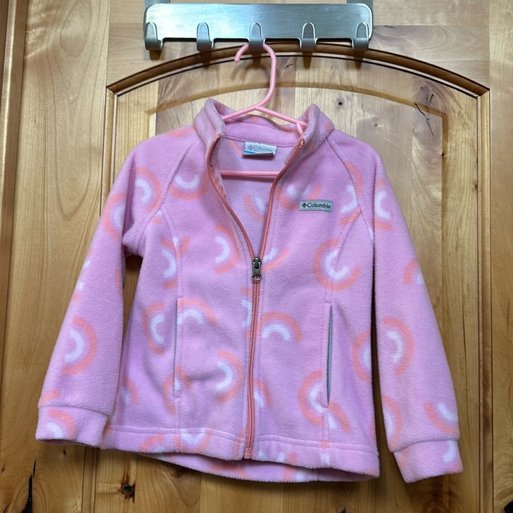 Pink rainbow Columbia fleece